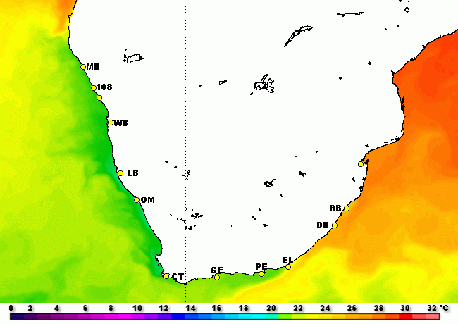 Sea Surface Temperatures for Namibia